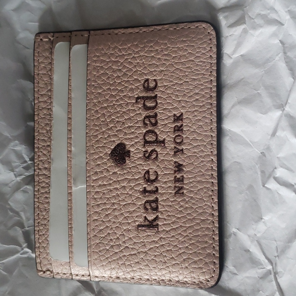 Kate Spade Pebbled Leather  slim card holder New